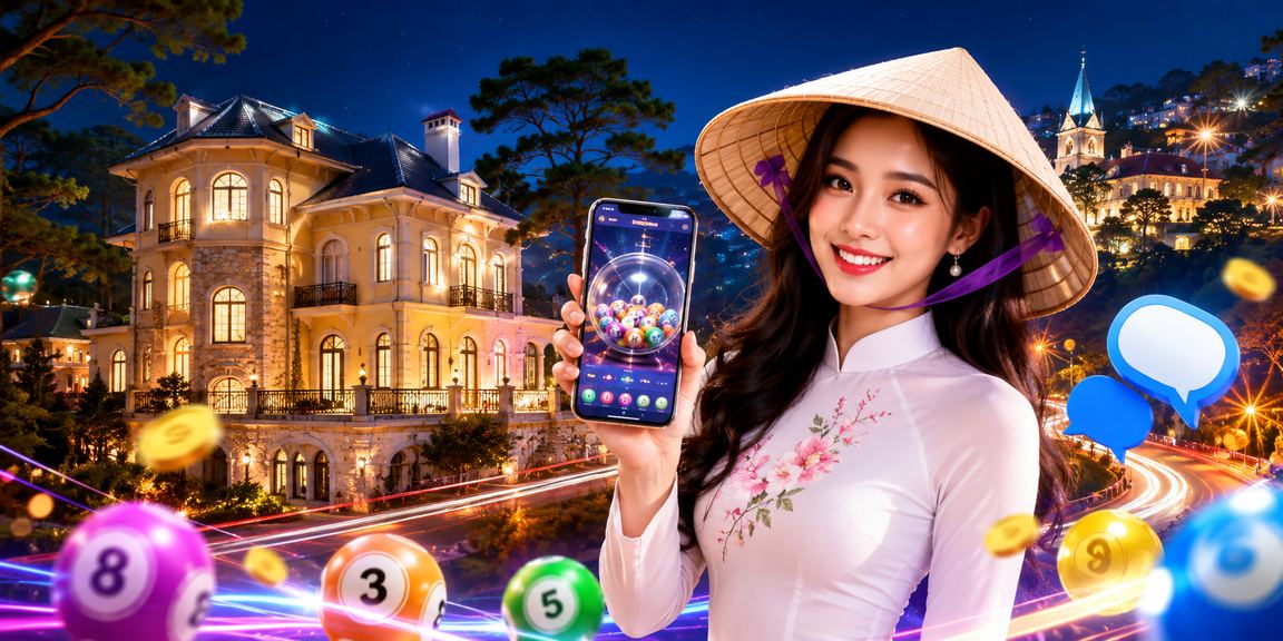 Người chơi tại Đà Lạt đội nón lá tham gia xổ số và các trò chơi tài chính online